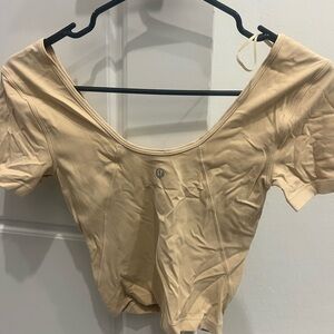 lululemon athletica Beige Short Sleeve Top